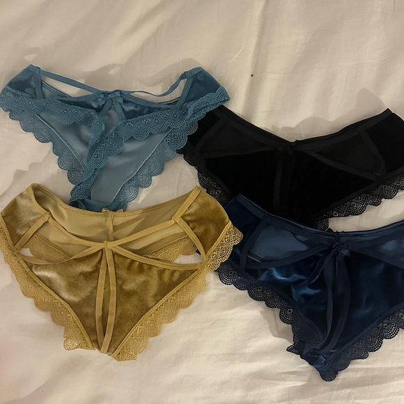Victoria’s Secret Velvet & Lace Panties Set, New, Multiple Colors - Picture 8 of 9